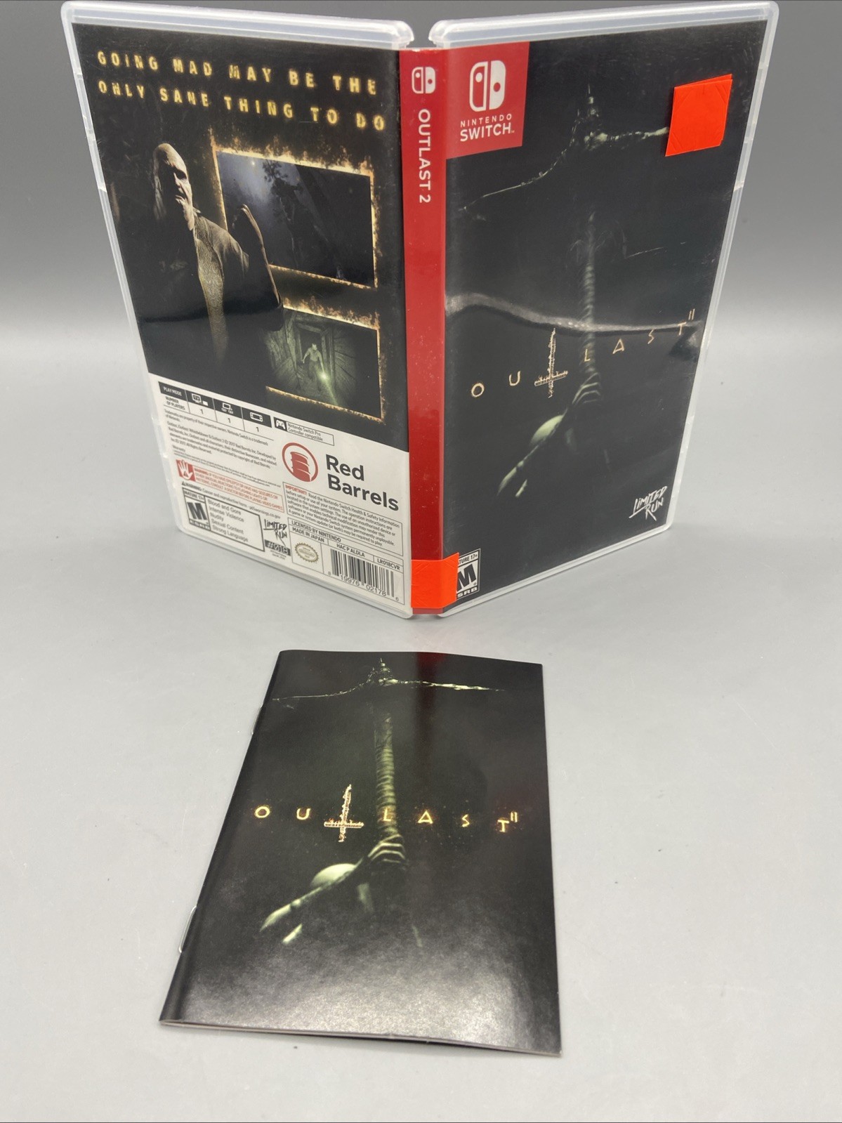 Outlast 2 Nintendo Switch 2018 Survival Horror Game **CASE MANUAL ONLY** NO GAME