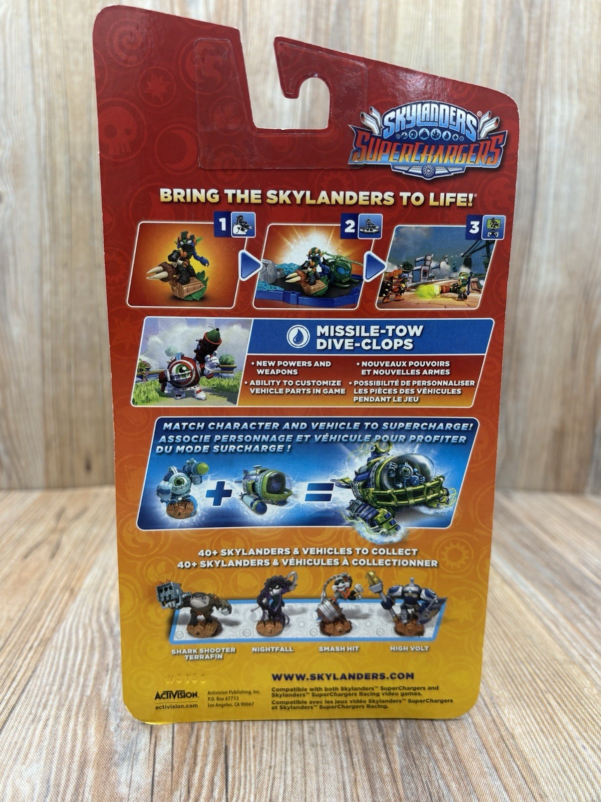 Skylanders Missile-Tow Dive-Clops CHRISTMAS SuperChargers Character Pack NEW USA