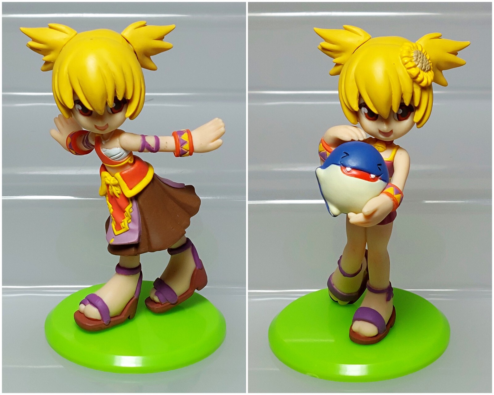 Game Characters Sukatto Golf Pangya Lolo Lola Dolfini Figure MegaHouse R08 3.2in