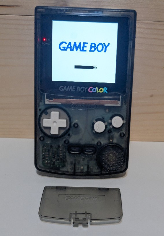 Nintendo Gameboy Color Clear Black CGB-001 *Tested* IPS FunnyPlaying W/OSD