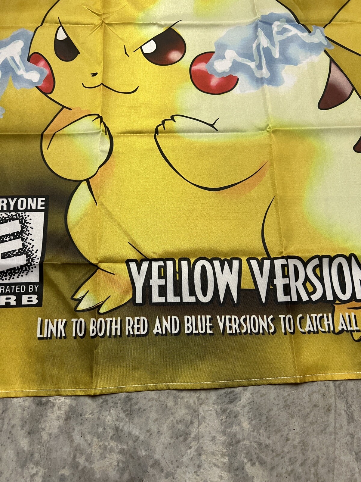 Pokemon Yellow Version Gameboy Wall Flag Banner Tapestry 3 x 3 Ft