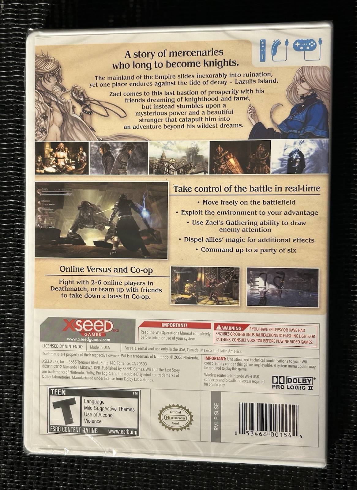 The Last Story (Nintendo Wii, 2012) Brand New Factory Sealed XSeed Games Rare