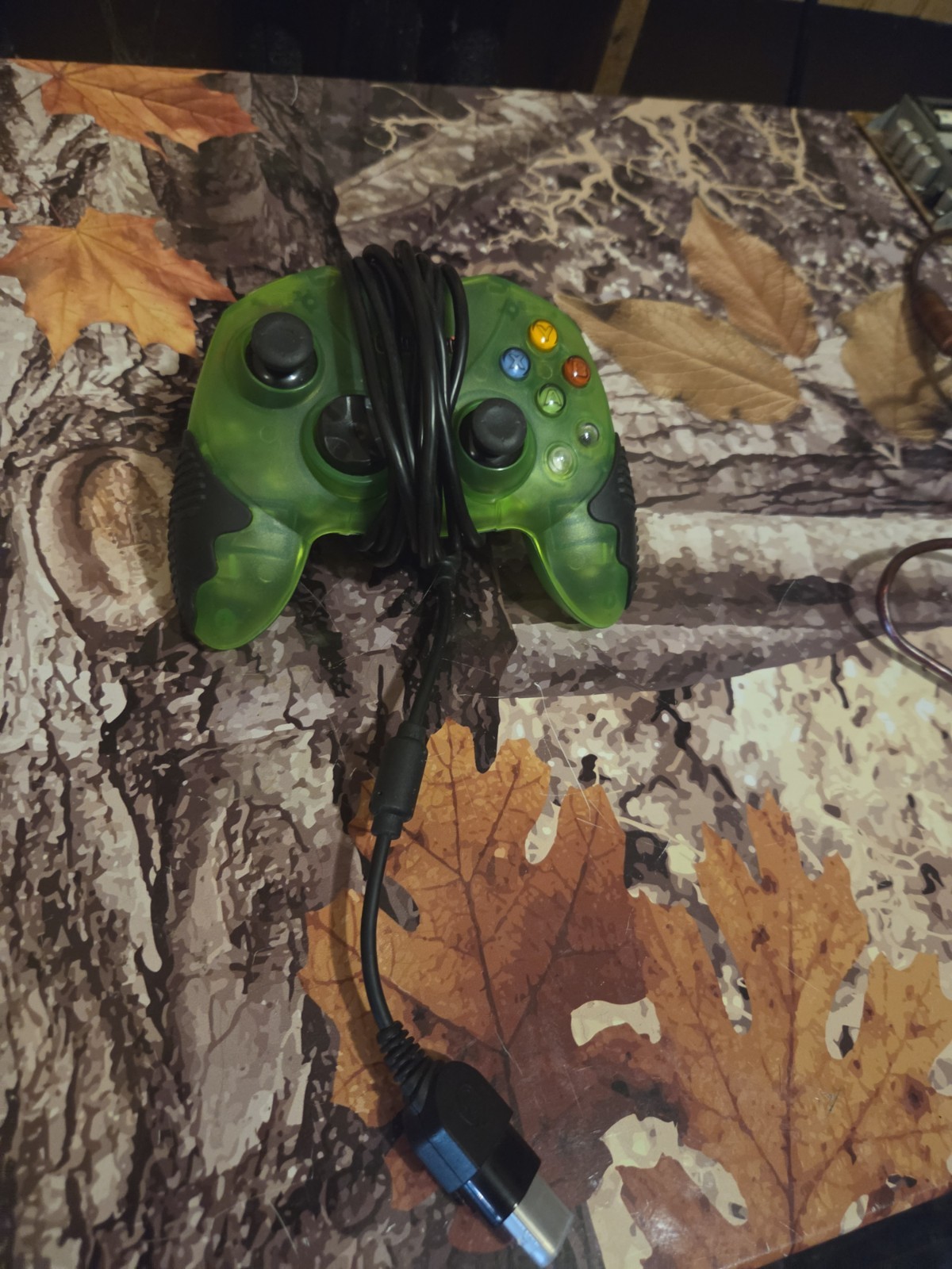 GameStop Original Xbox Controller Wired Translucent Neon Green
