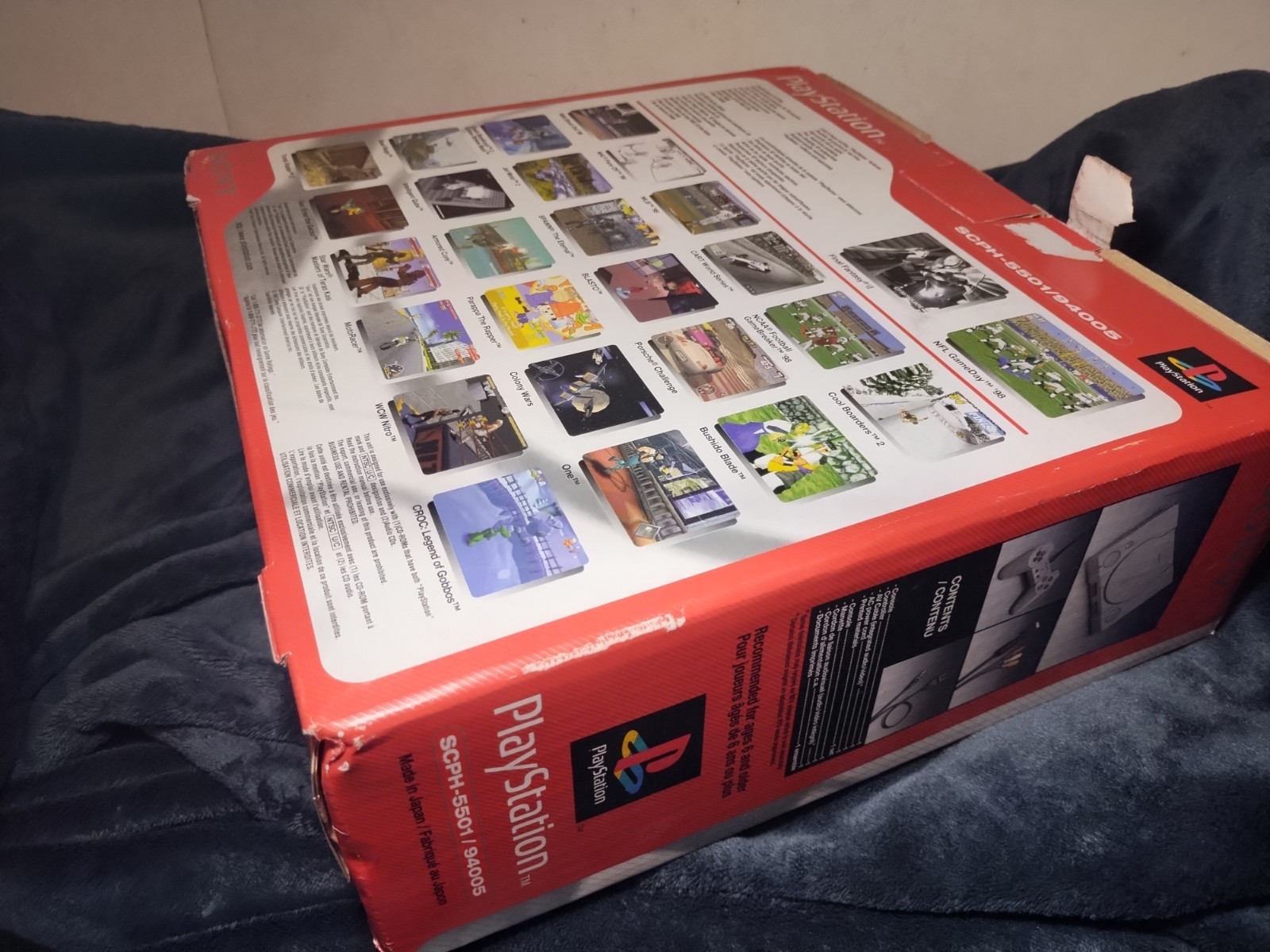 Empty Playstation 1 Console System Box, Foam, Protector & Manual Only PS1