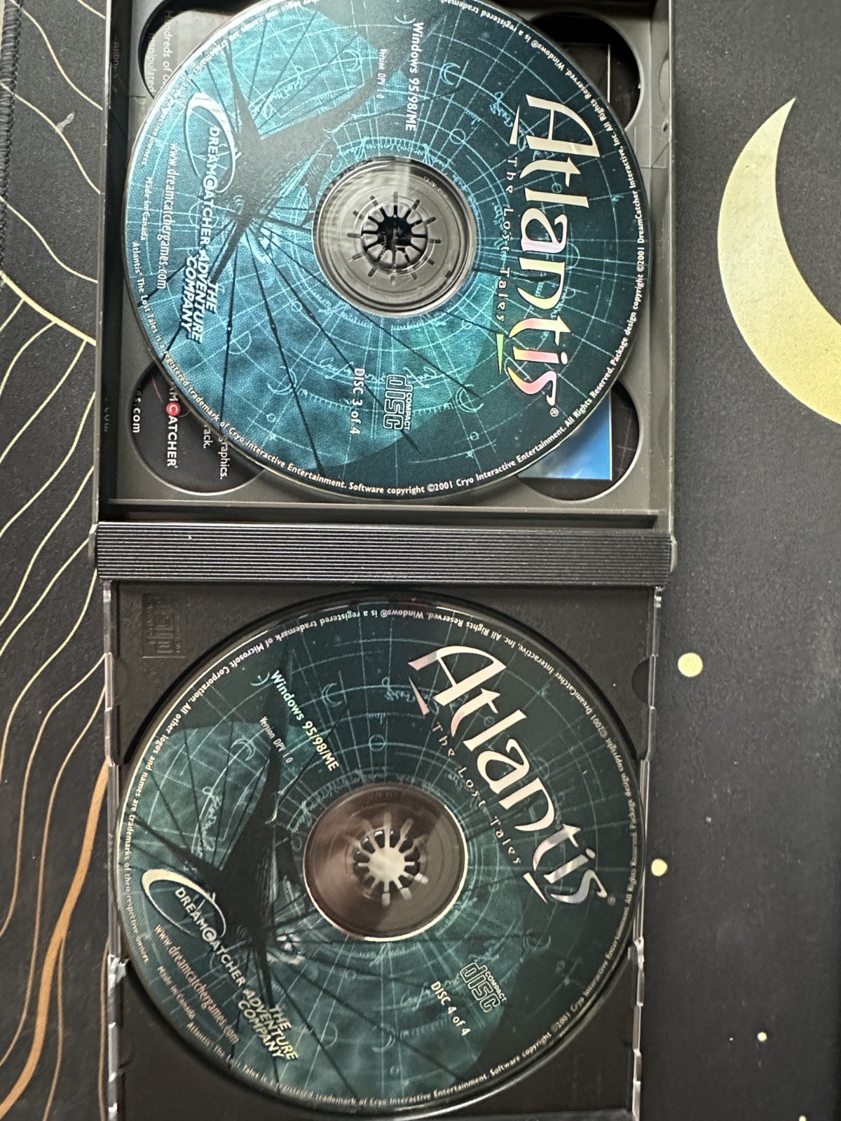 Atlantis: The Lost Tales PC Video Game By CRYO Interaction 1997 4 DVD Disc Set