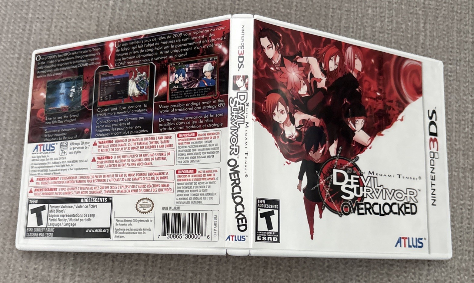 Shin Megami Tensei: Devil Survivor Overclocked (Nintendo 3DS, 2011) No Manual