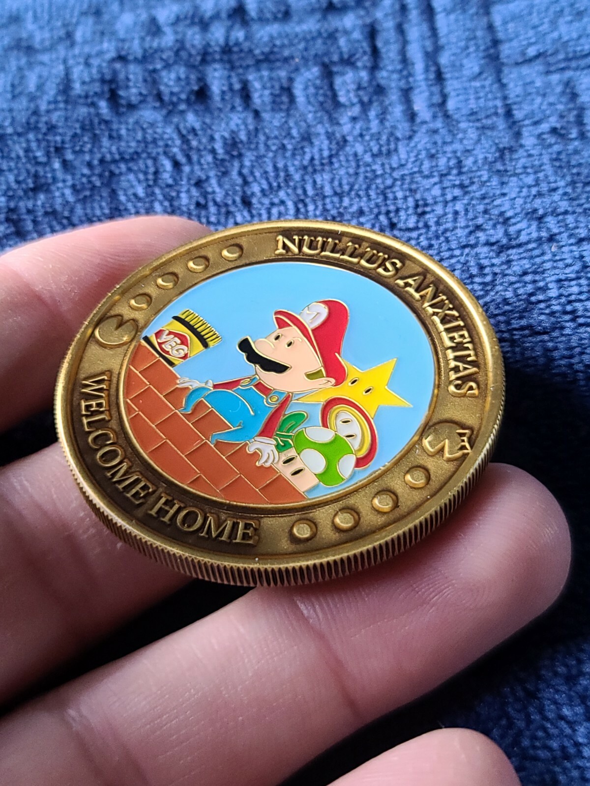 MARIO PAX Challenge Coin AUS2018 medals LOT 2 Rare Promo Nintendo Sega Namco ye