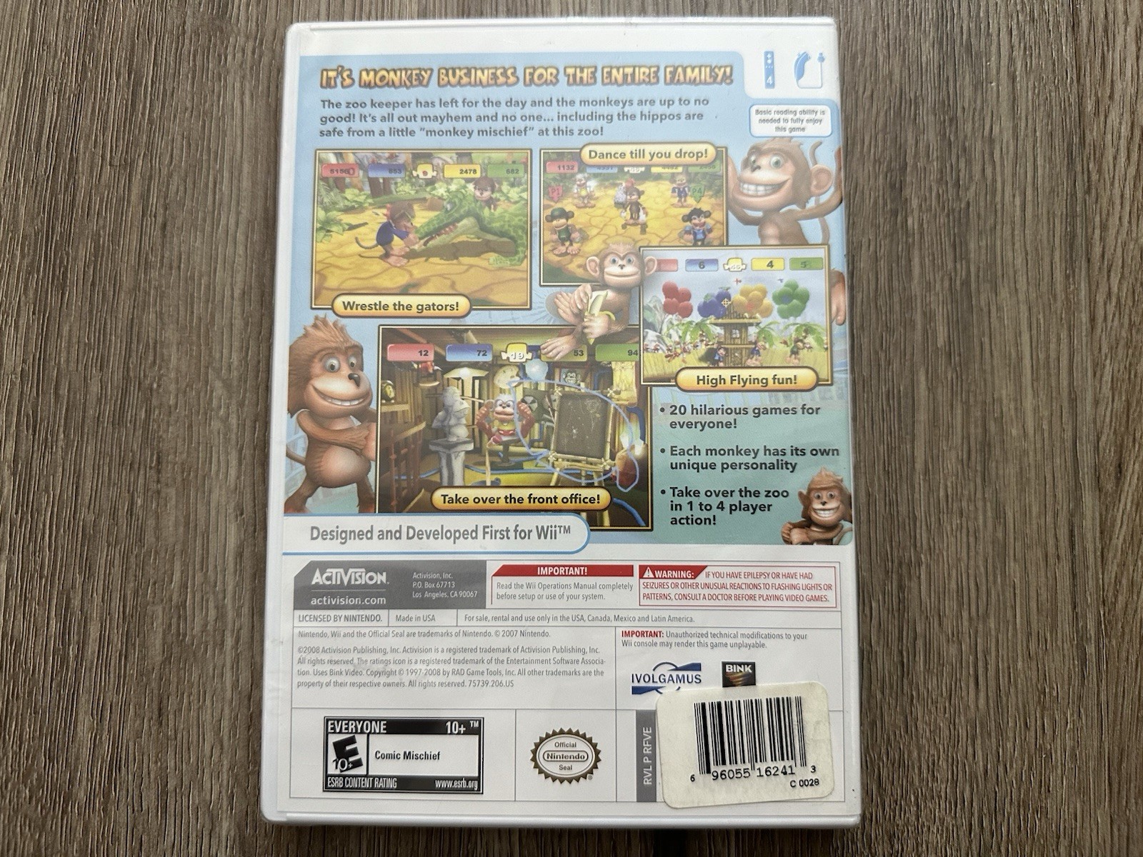 Monkey Mischief Party Time Nintendo Wii 2008 Game New & Sealed