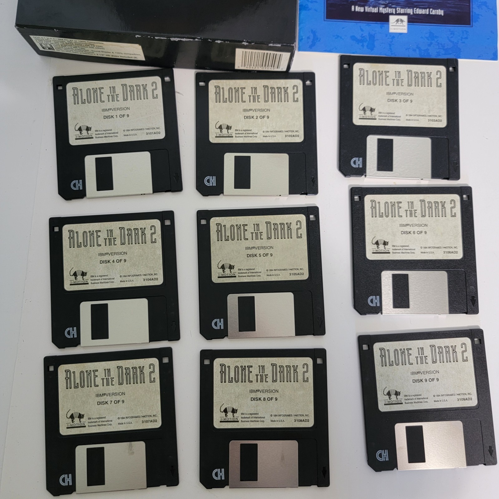 Alone In The Dark 2 (1993, PC) – Big Box CIB – IBM 3.5” – Mint Complete – Extras