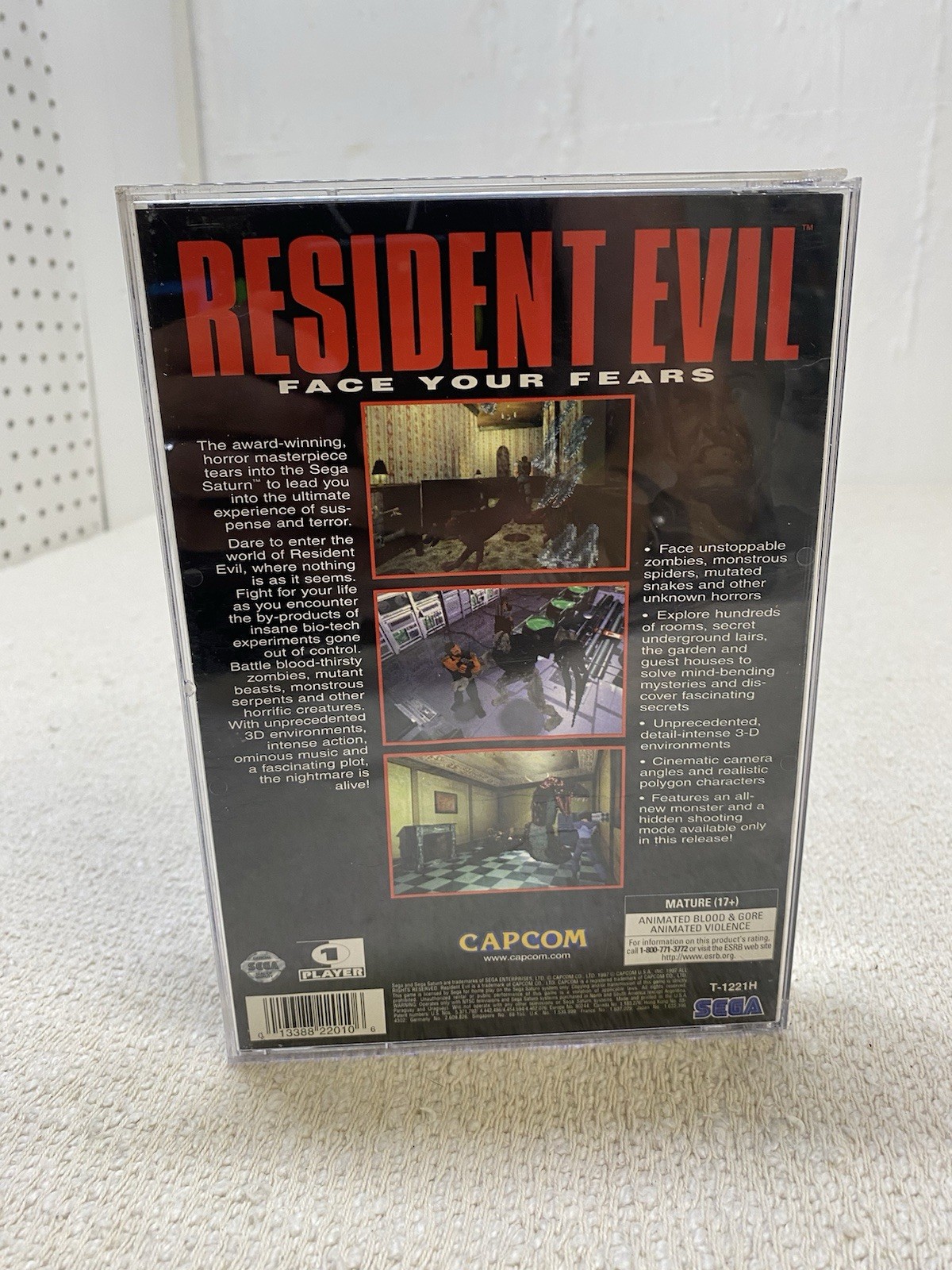 Resident Evil (Sega Saturn, 1997) CIB Complete W/ Manual & Registration Card