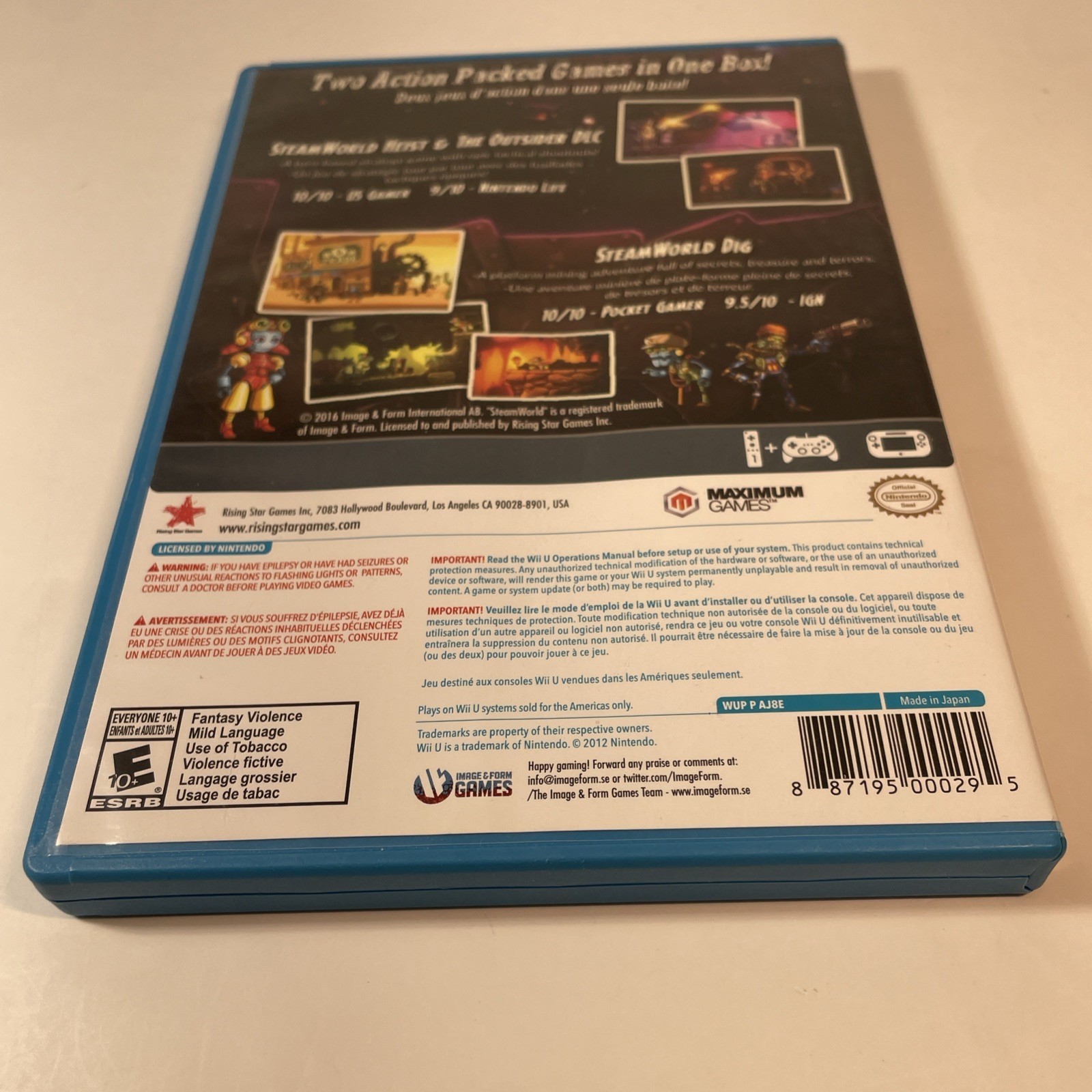 SteamWorld Collection (Nintendo Wii U 2016) CIB Complete Steam World Heist Dig