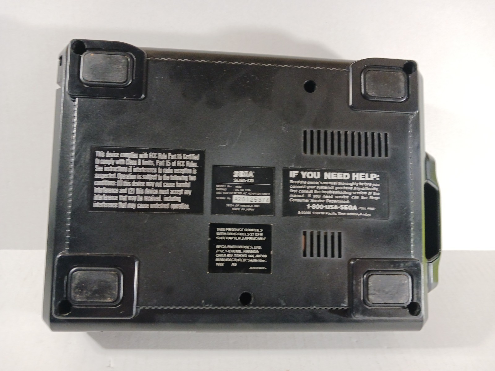Sega CD Model 1 CONSOLE FOR PARTS GENESIS ADAPTER ADD ON DEFECTIVE