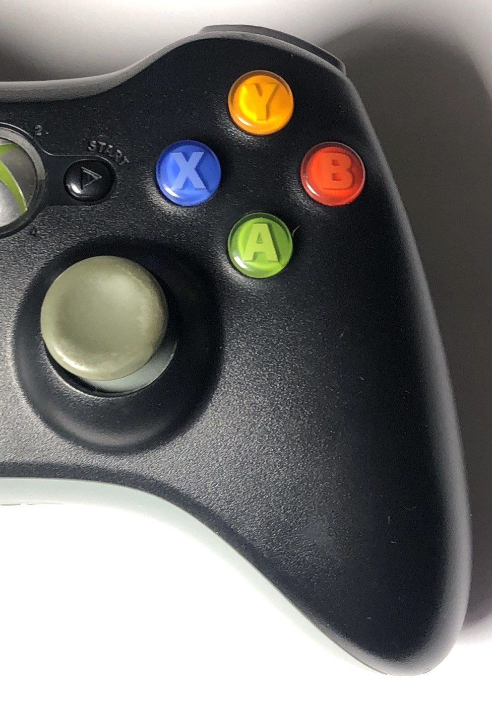 Microsoft Xbox 360 Wireless Controller BLACK GREY No Battery Pack TESTED