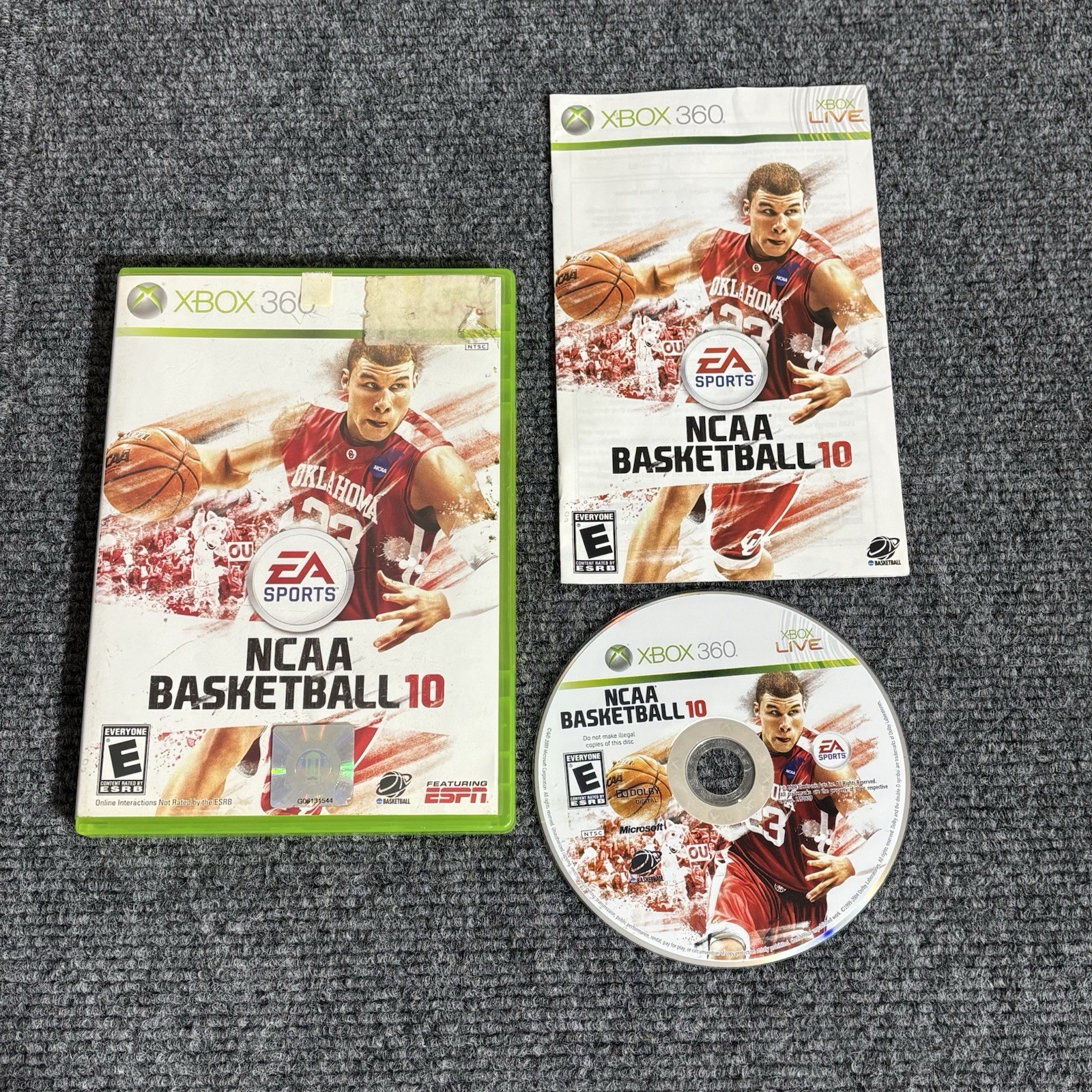 NCAA Basketball 10 (Microsoft Xbox 360) CIB Complete In Box W/ Manual Tested