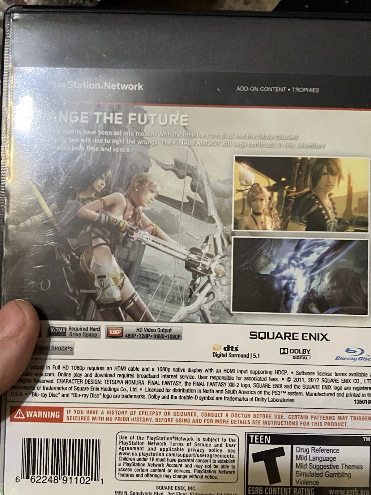 Authentic & Tested Final Fantasy XIII-2, Cib, Sony PS3, Working, Read
