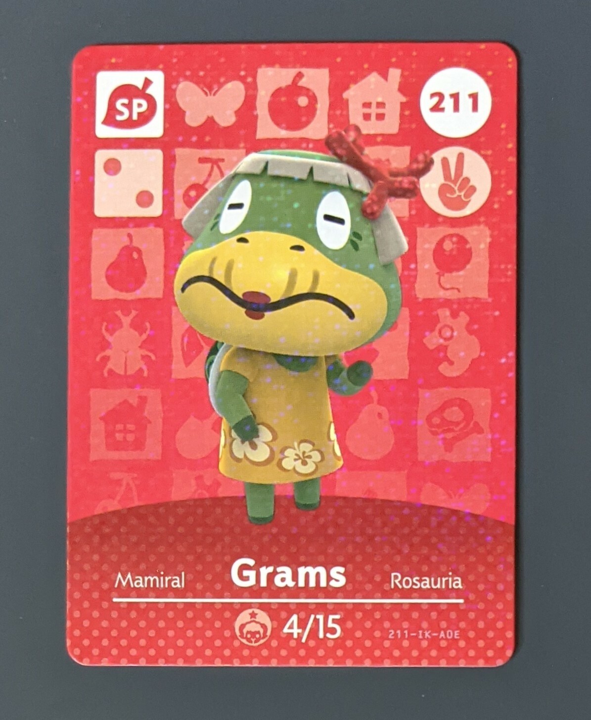 Nintendo Animal Crossing amiibo Card – #211 Grams SNPC (series 3)