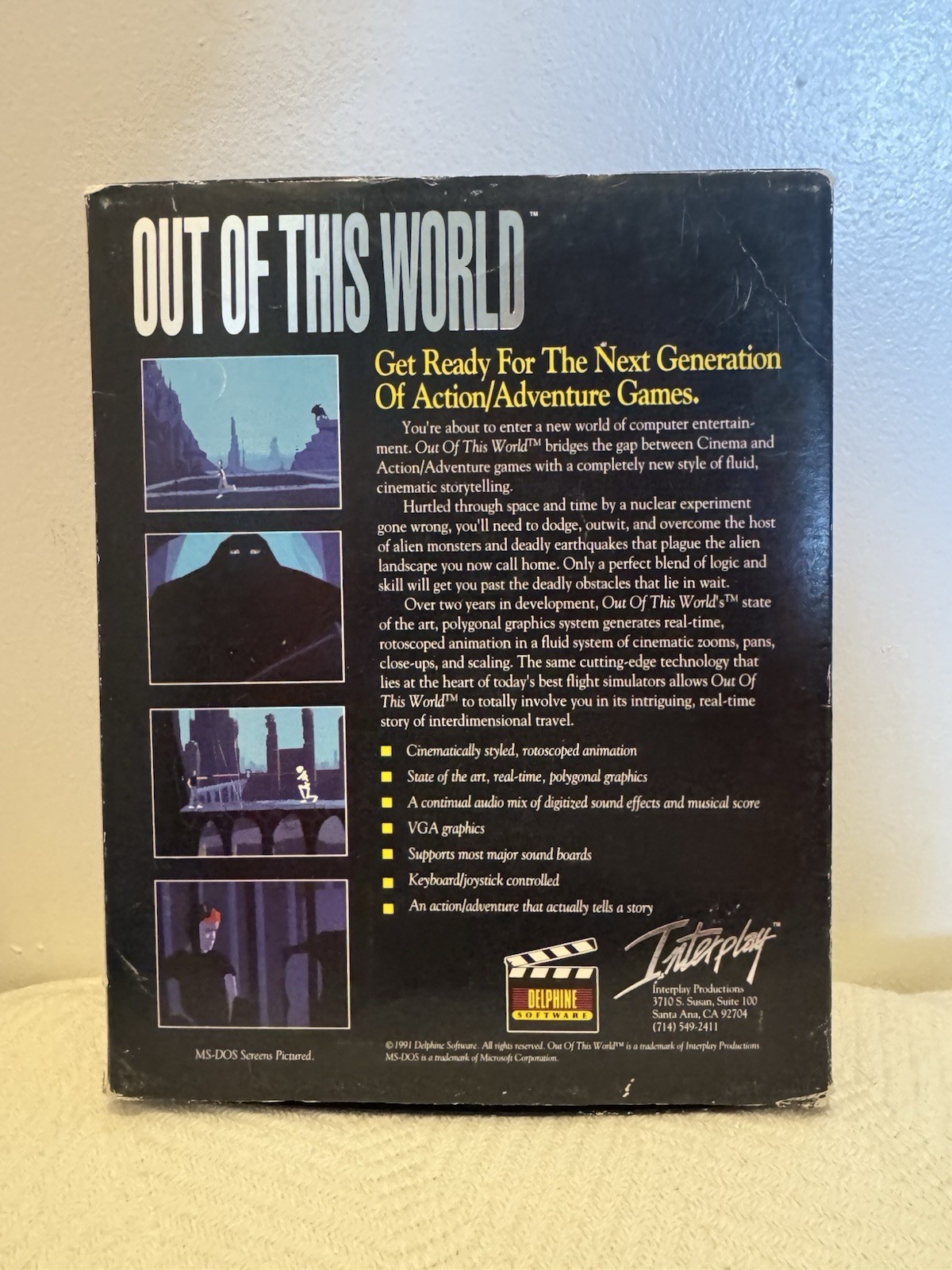 Interplay Out of This World Adventure Game – PC 1991 – Floppy Discs, IBM MS-DOS