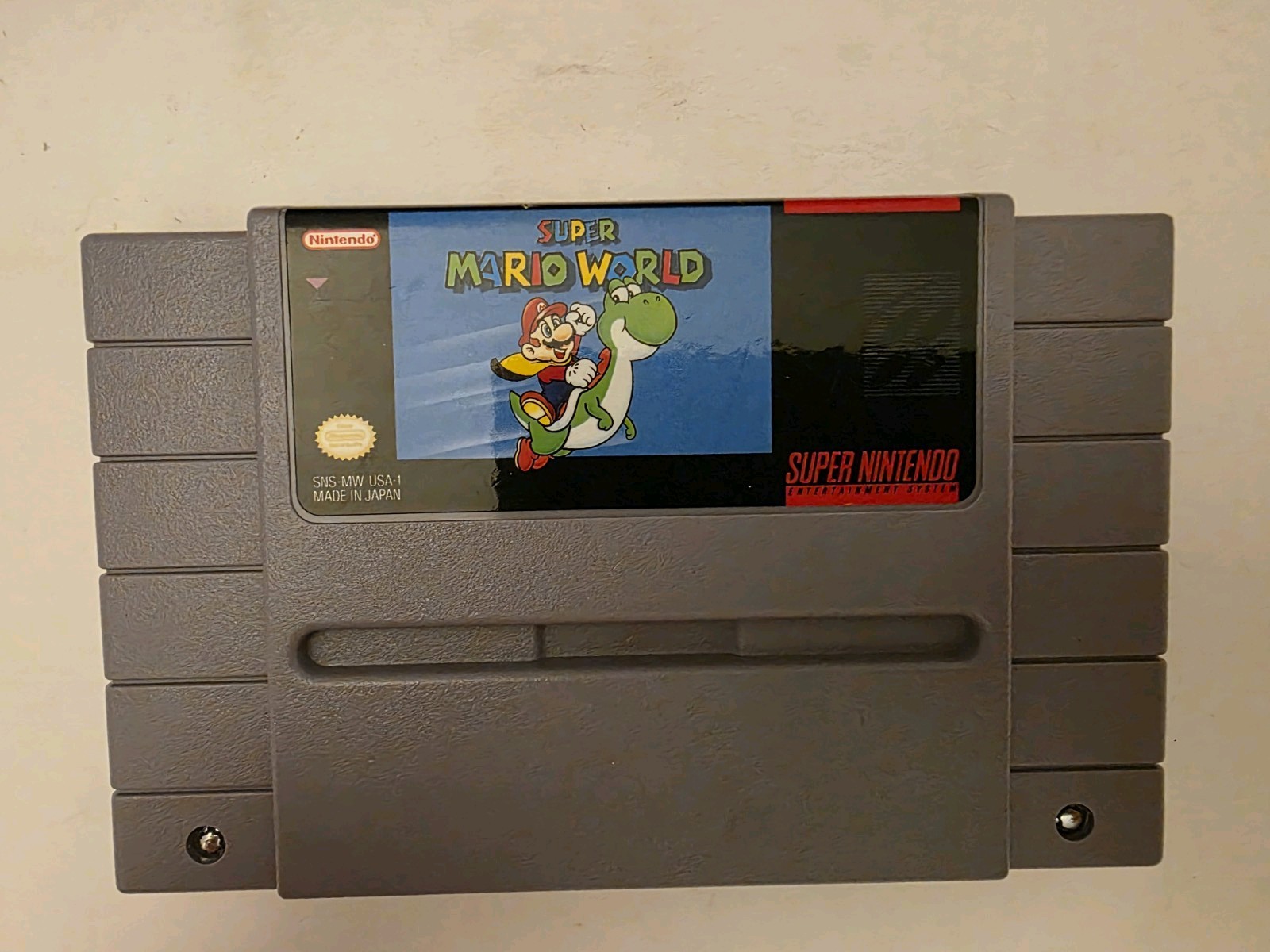 Super Mario World SNES (Super Nintendo 1991) Authentic Cartridge & Booklet