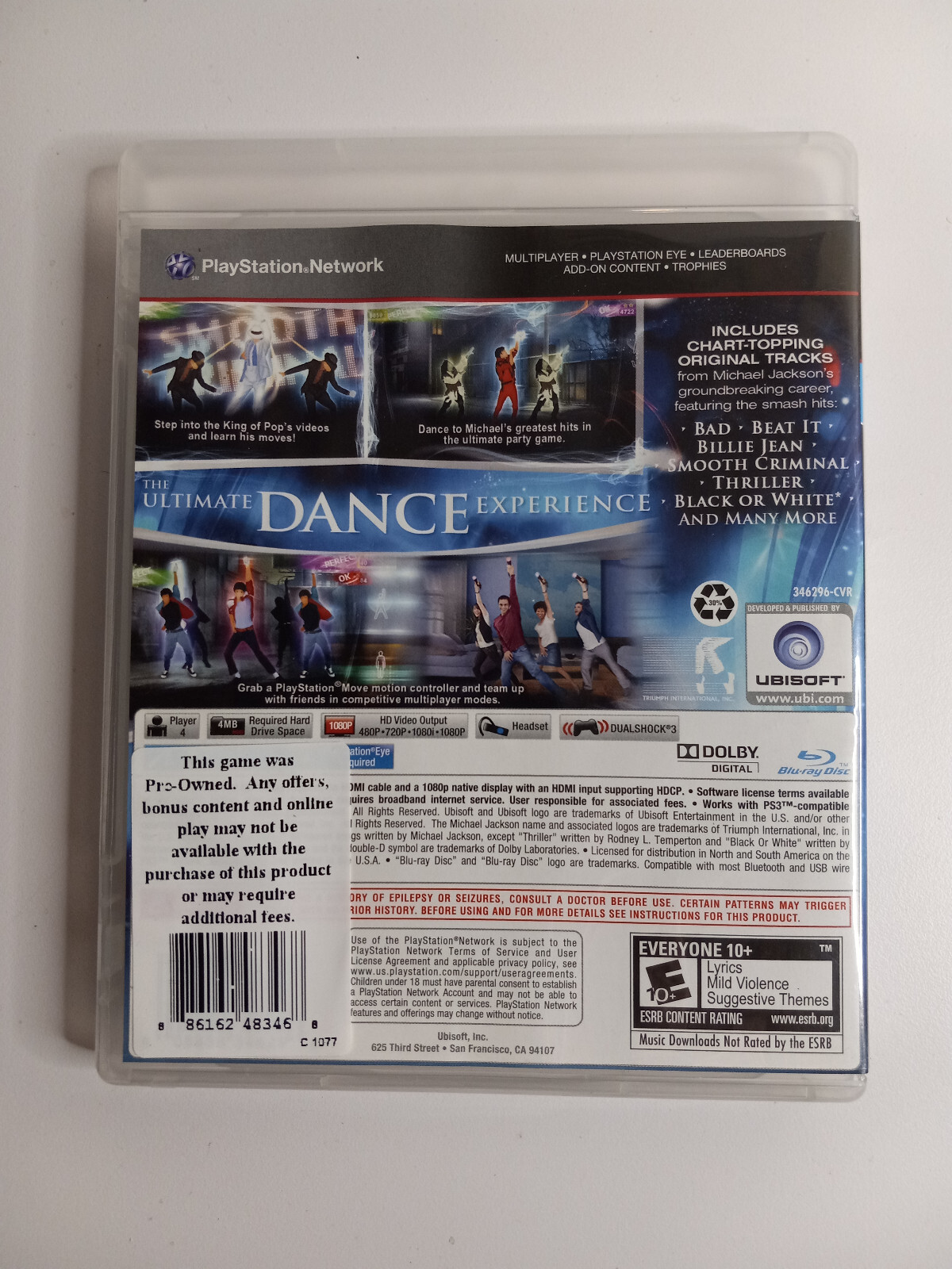 Michael Jackson: The Experience (Sony PlayStation 3, PS3 – 2011) Ubisoft