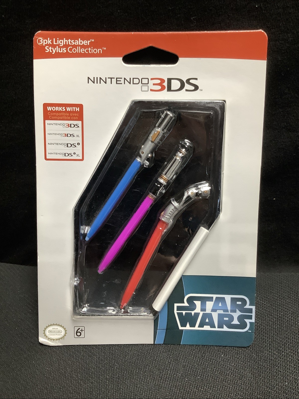 Star Wars Nintendo 3DS Lightsaber Stylus 3 Pack – Red Purple Blue