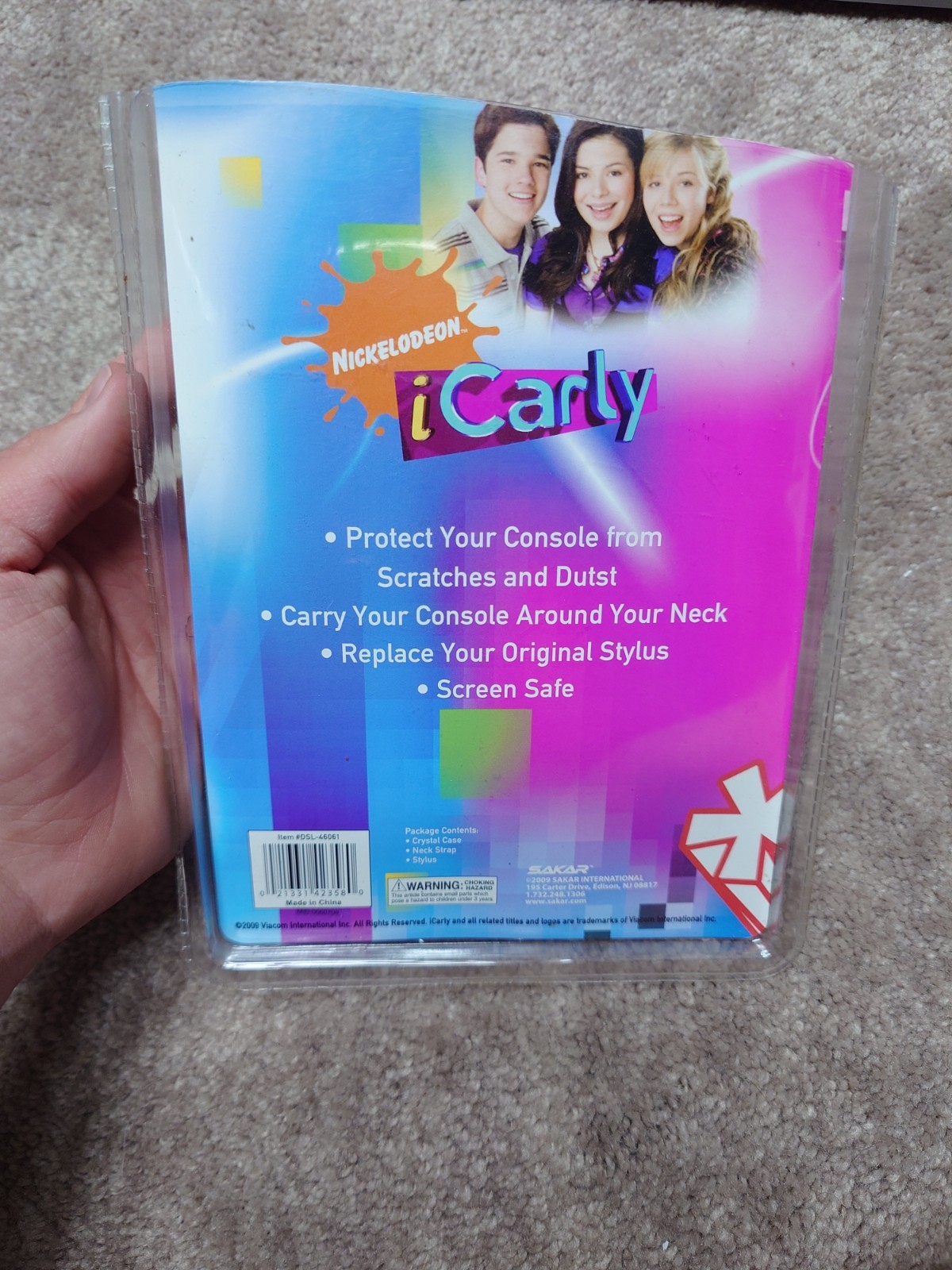 ICarly Hard Shell Clear Case for DS Lite DSL DS 3 In 1 Style Pack Stylus Lanyard