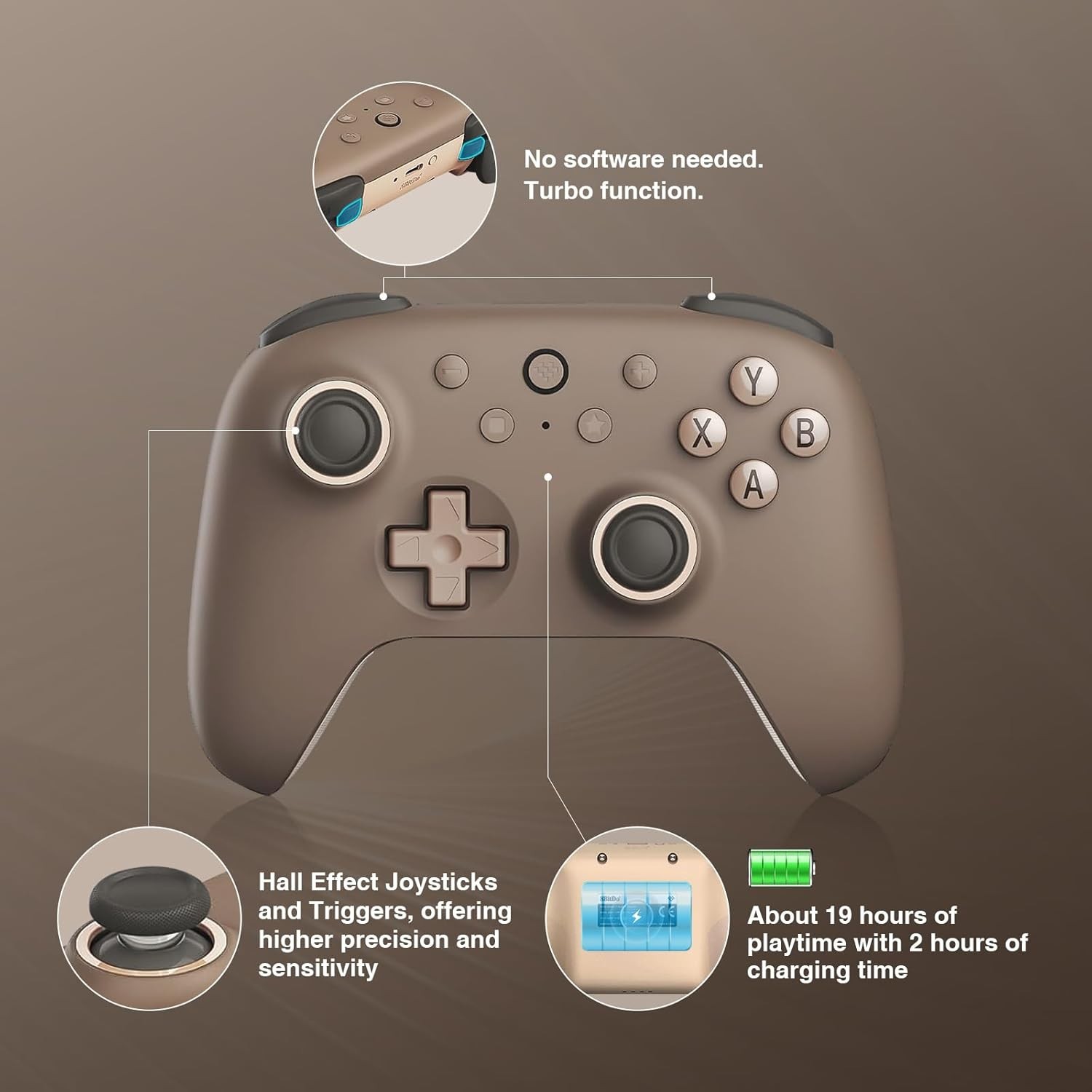 Bluetooth Game Controller for Android Windows with 12 Buttons and Custom Config