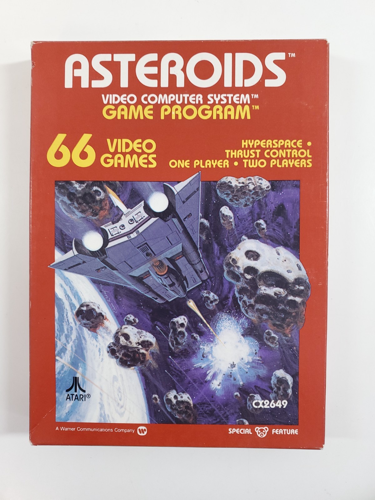 Atari 2600 Asteroids 1981 Game CX 2649 Cartridge w Manual and Box