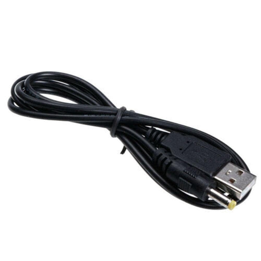 Jowxsx Black 2 in 1 0.8m Cable USB Charger for PSP 1000 2000 3000 5V