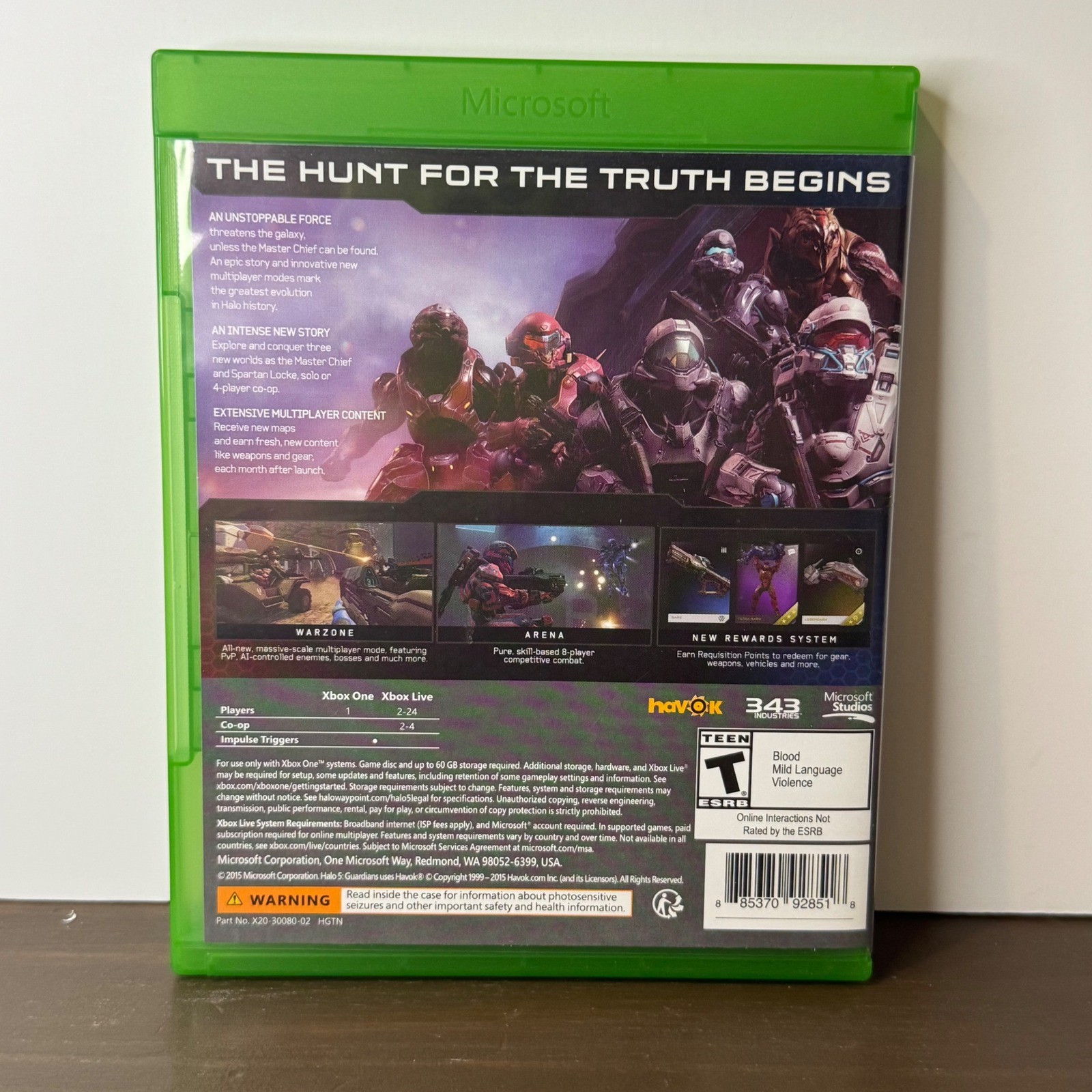Xbox One Game Halo 5 Guardians Microsoft FPS Shooter Master Chief Locke