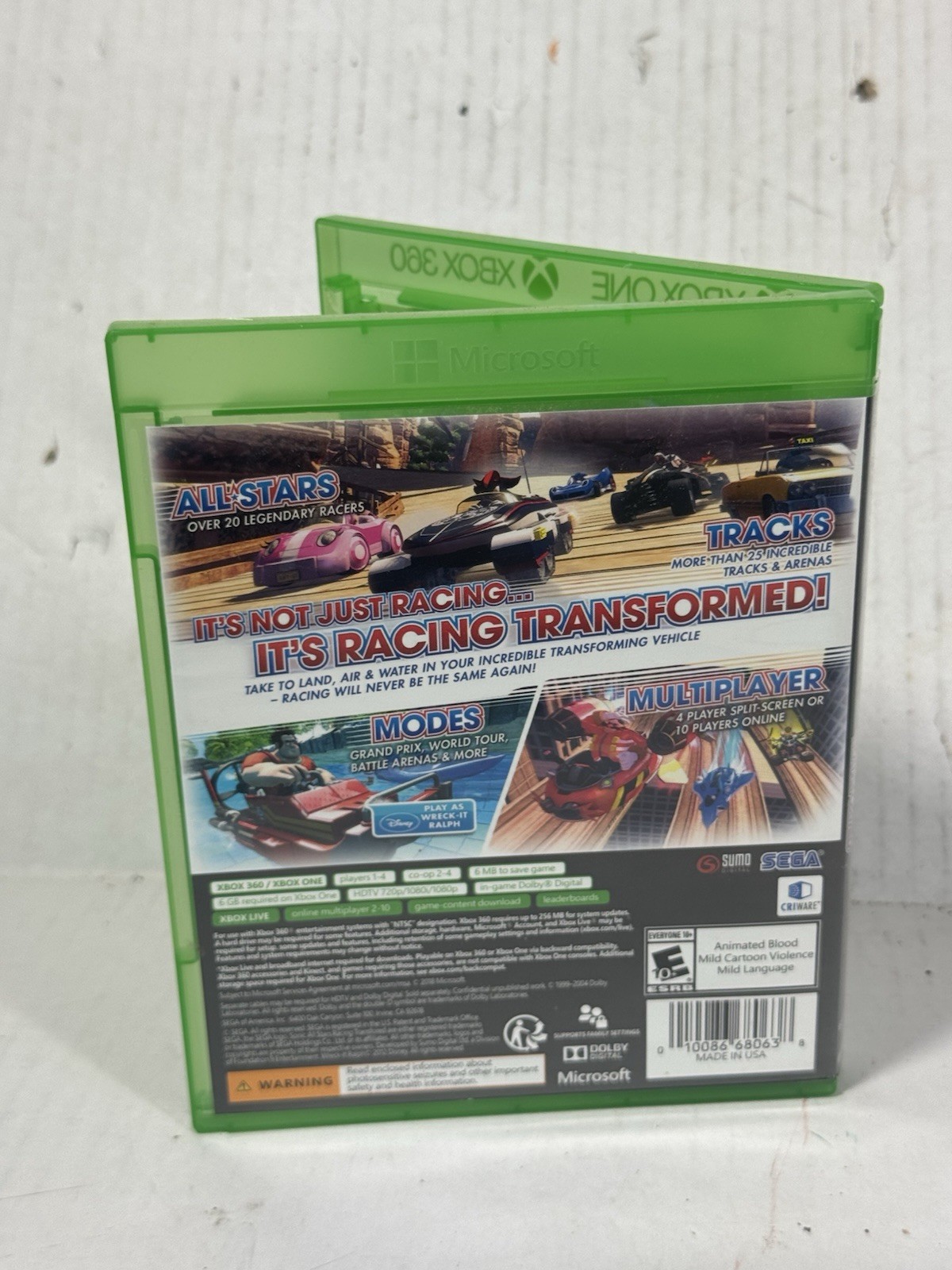 Sonic All Stars Racing Transformed Xbox 360 Tested Bonus Edition No Manual