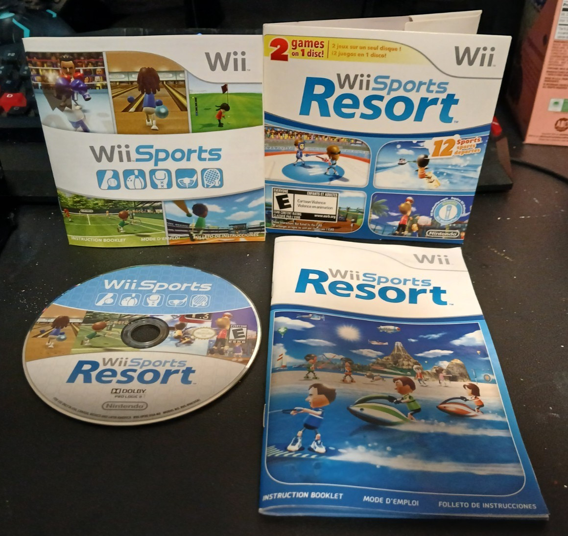 Wii Sports & Wii Sports Resort 2 in 1 Combo Disc (2010) | TESTED CIB