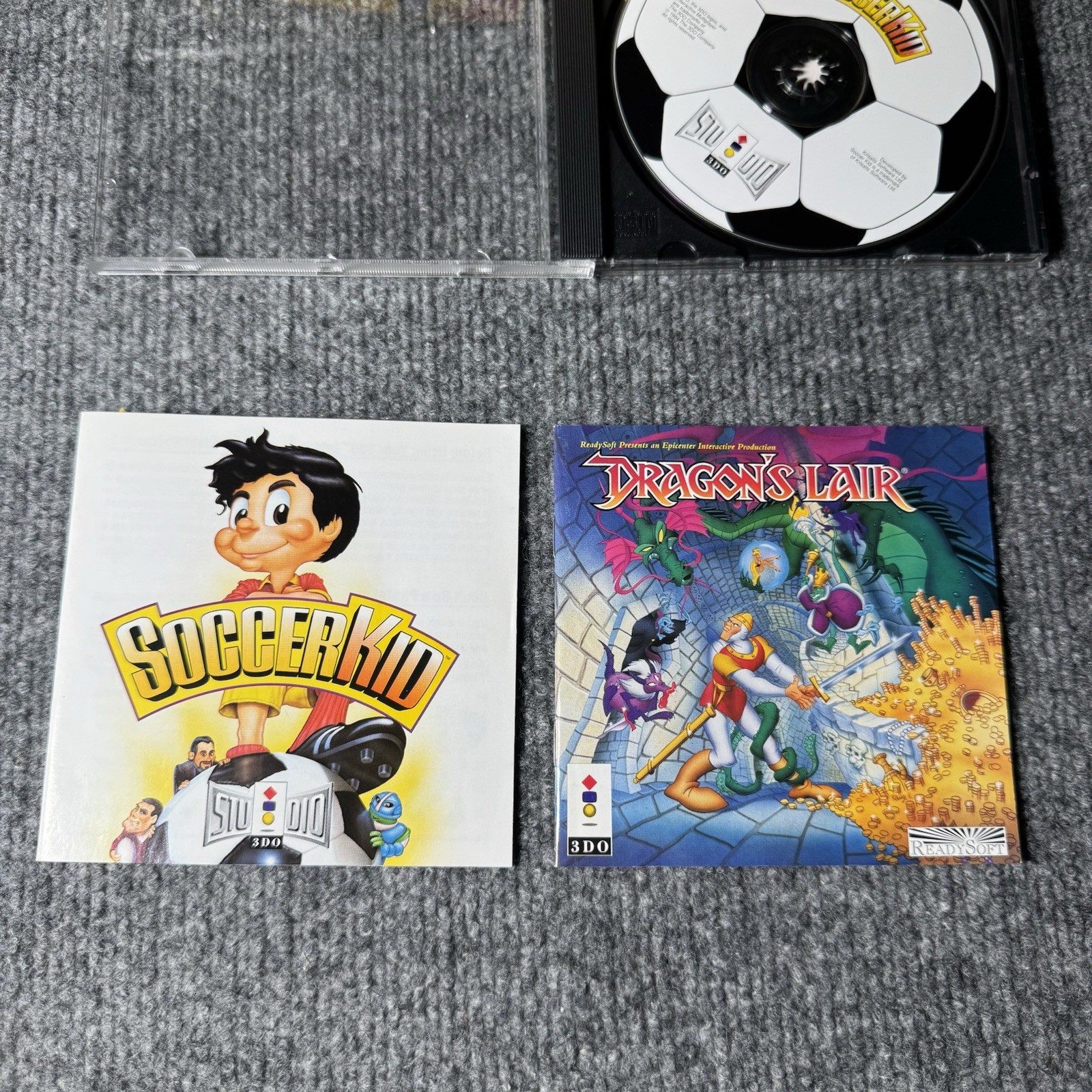 Panasonic 3DO Action Pak Dragon’s Lair, AD&D Slayer, GEXW/ Manuals * Nice Shape