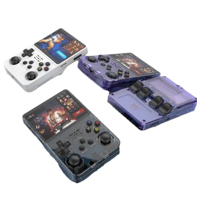 R36S Handheld Video Game Linux System 3.5inch Screen, 15,000 Games 64GB – Purple