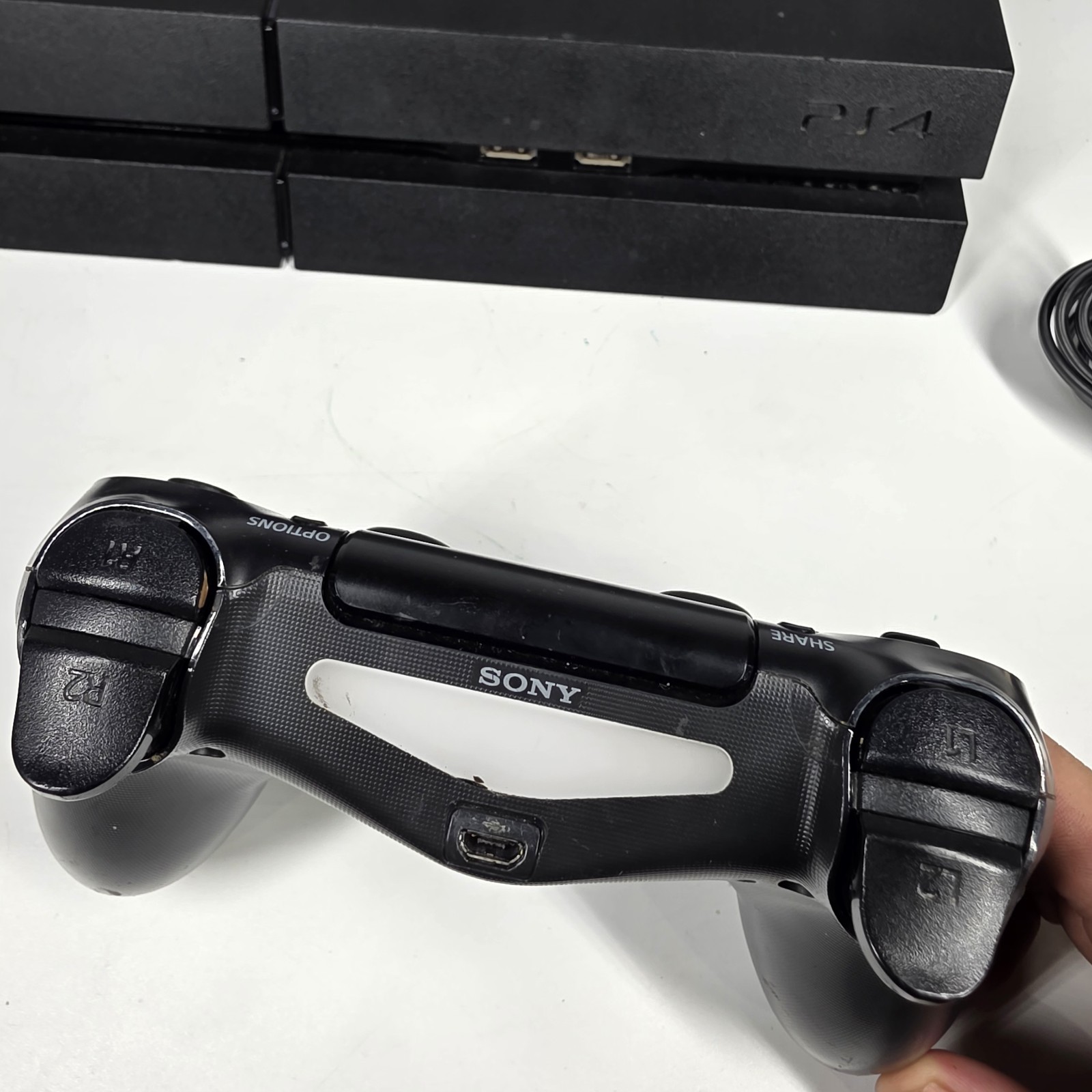 SONY PS4 CONSOLE MODEL CUH-1215A w Controller & Cables – Low Software 12.0 500gb
