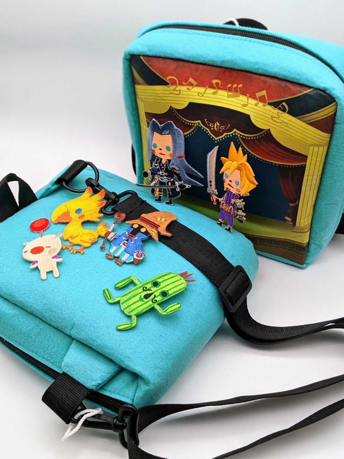 Theatrhythm Final Fantasy Travel Bag Carry Case 3DS Iron on Patches Bundle Combo