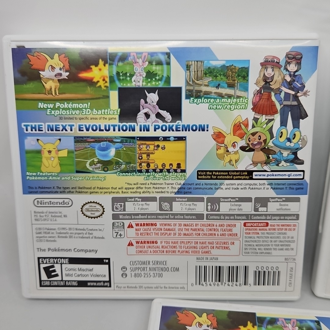 Pokémon X – Nintendo 3DS 3x Empty Cases No Games