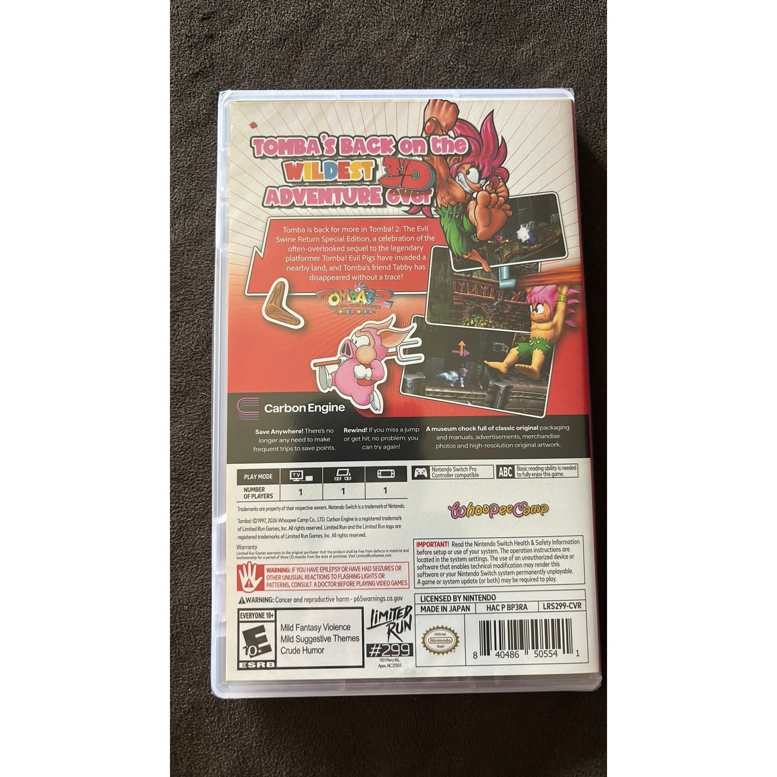 Tomba! 2: The Evil Swine Return Special Edition (Switch)