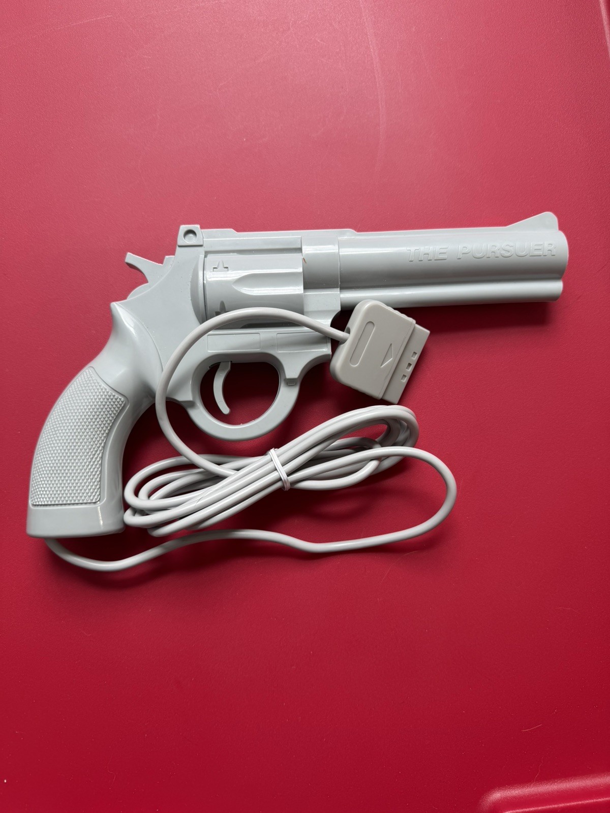 PS1 PLAYSTATION 1 PURSUER LIGHT GUN REVOLVER Gray UNTESTED Arcade Style
