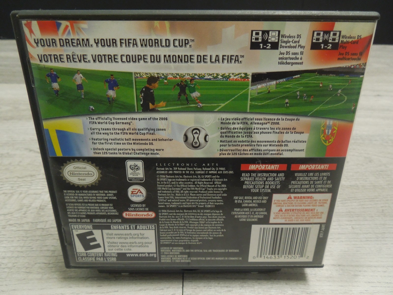 Authentic FIFA World Cup Germany 2006 Nintendo DS CIB Complete Video Game