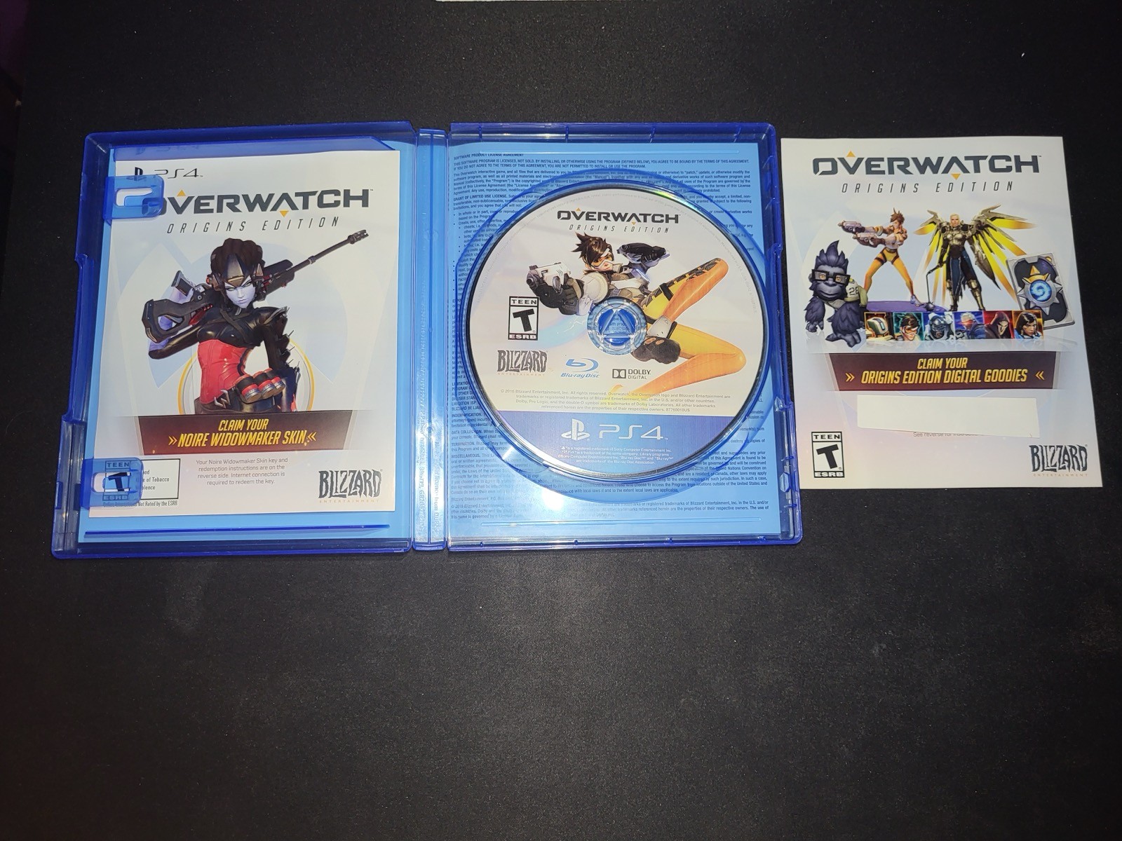 Overwatch Origins Edition Sony Playstation 4 PS4 MINT cond+Widowmaker Skin DLC!