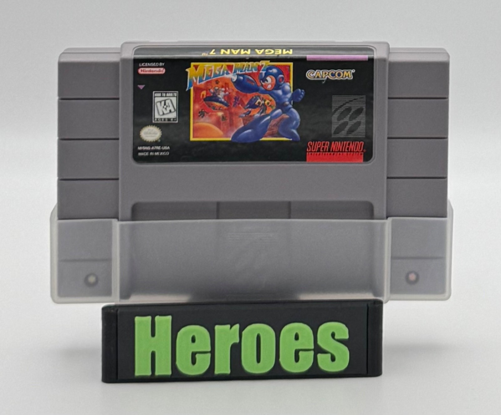 Super Nintendo SNES Mega Man 7, Game, Case, Instructions, Verified Working