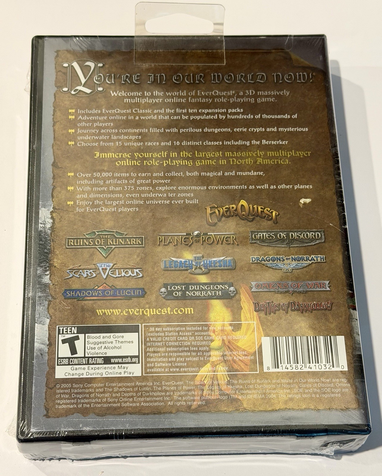 Factory Sealed EverQuest Titanium Edition PC Original 2006 SOE Release RARE NEW