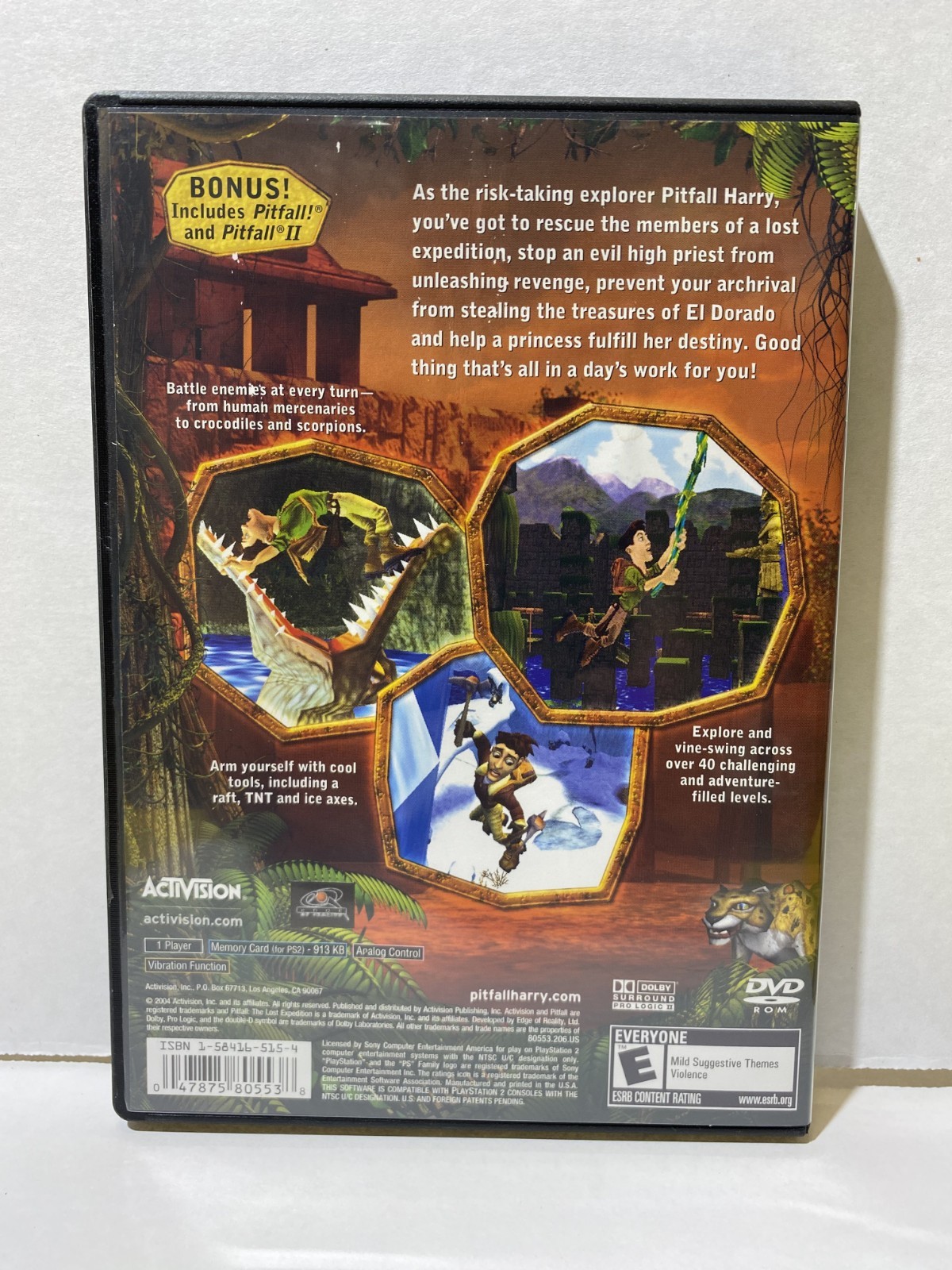 Pitfall: The Lost Expedition PlayStation 2 PS2 CIB Complete Tested Free Shipping