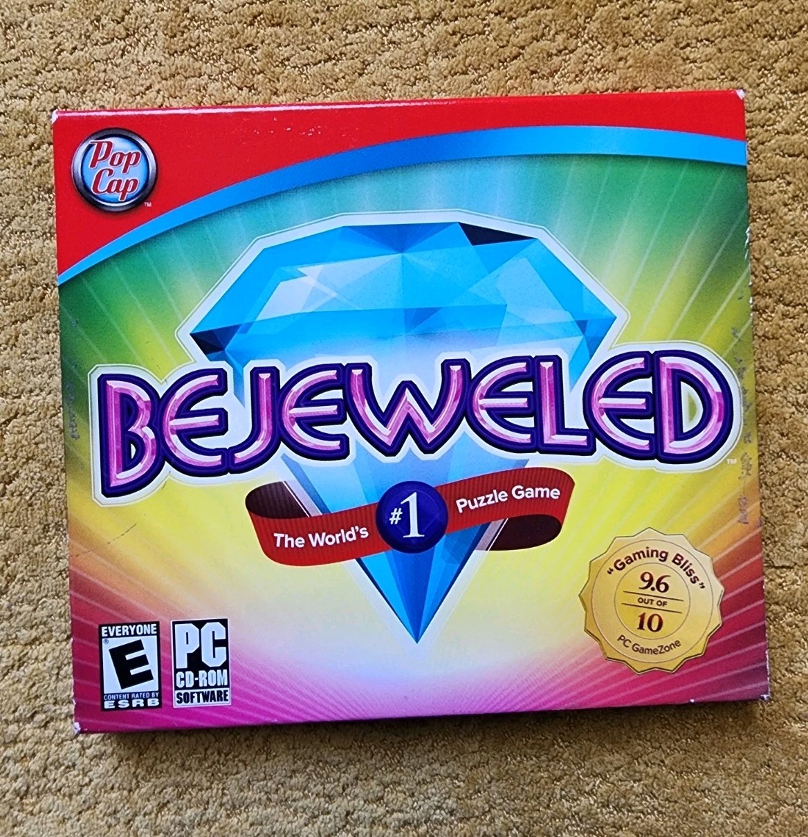 Bejeweled (PC CD-ROM, 2001) Jewel Case