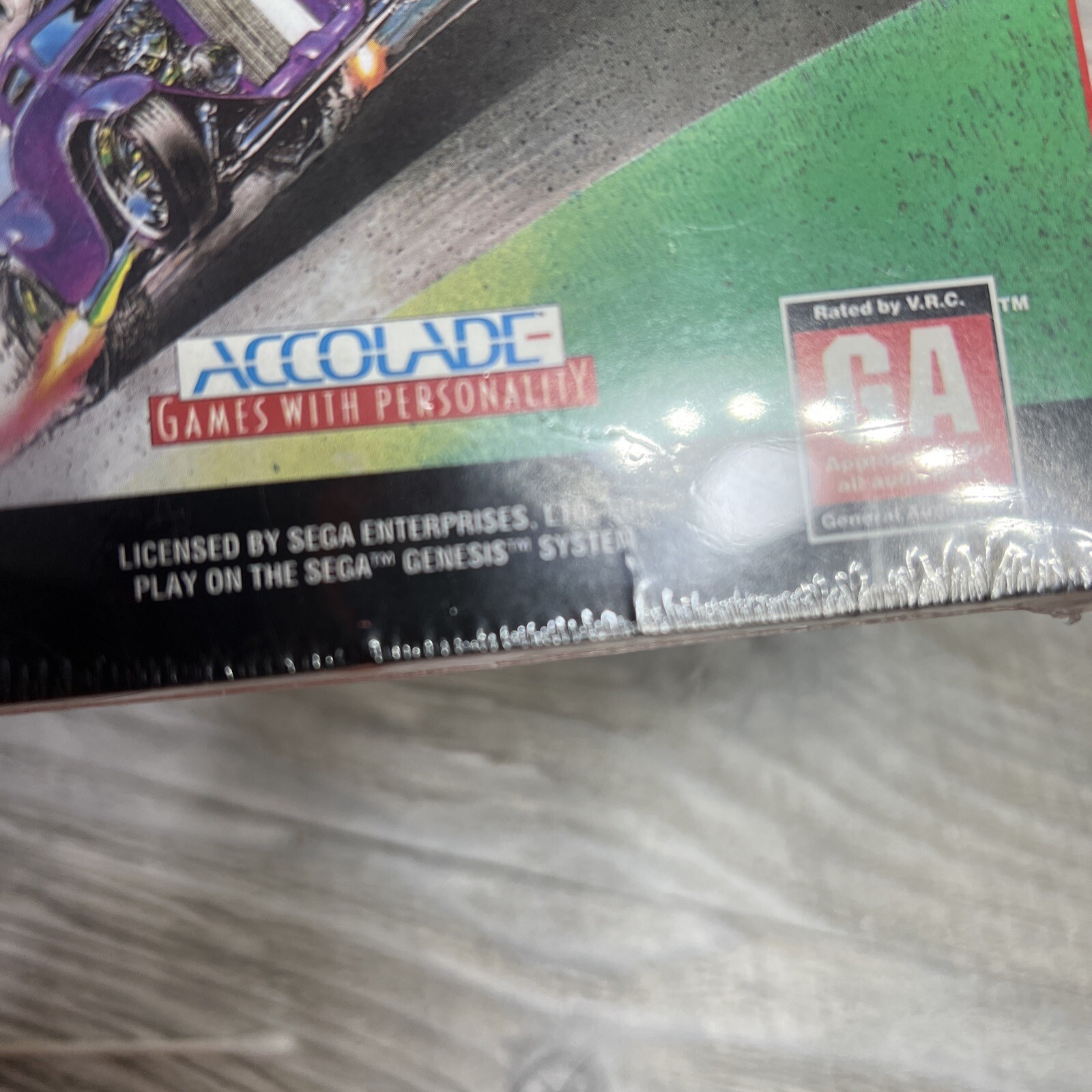 Combat Cars Factory Sealed! (Sega Genesis, 1994) WATA VGA CGC? Cardboard Box