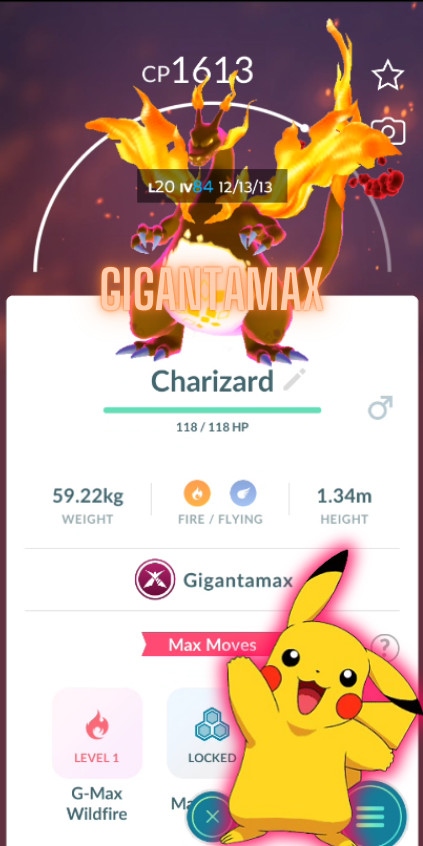 Pokémon Trade Go, Gigantamax Charizard ✨