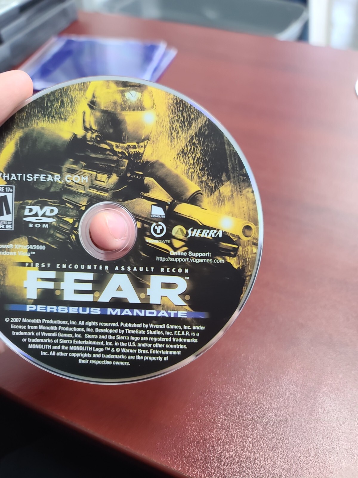 Fear First Encounter Assault Recon DVD Disc Perseus Mandate