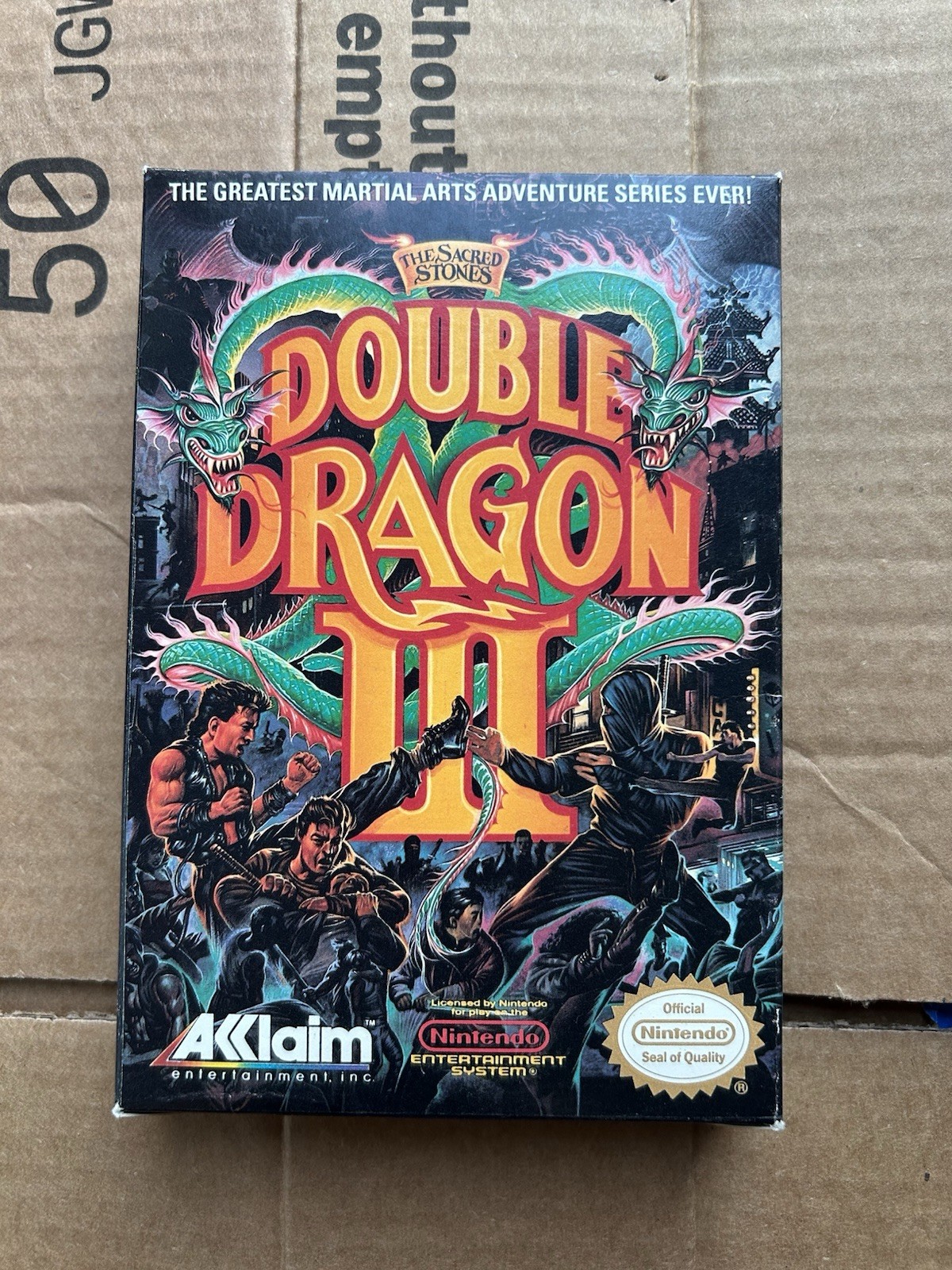 NES Prototype Box Double Dragon 3 Retail Mock Up Trade Show CES Display