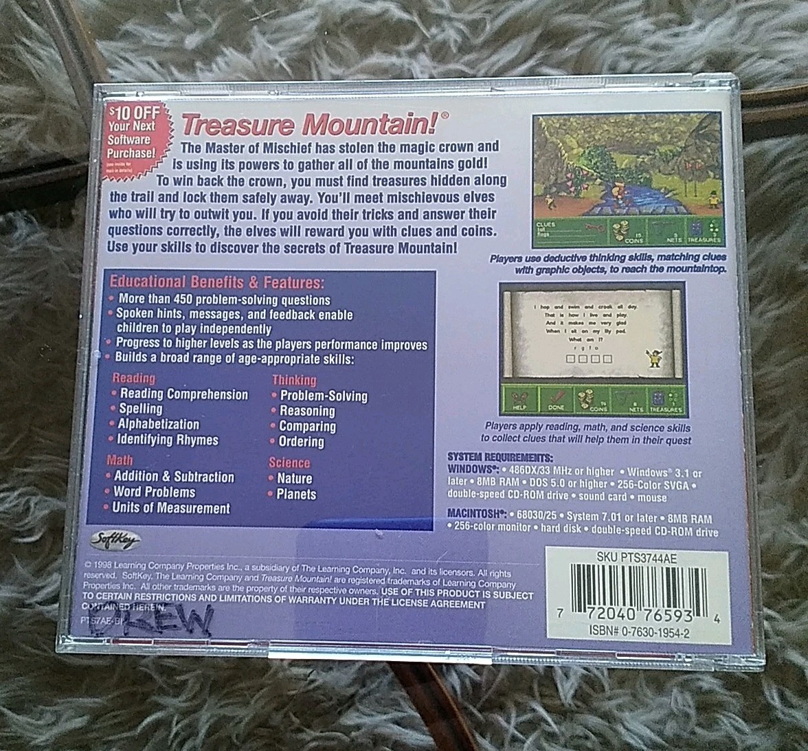 Treasure Mountain! (Windows/Mac, 1998) The Learning Company Improvement Skills