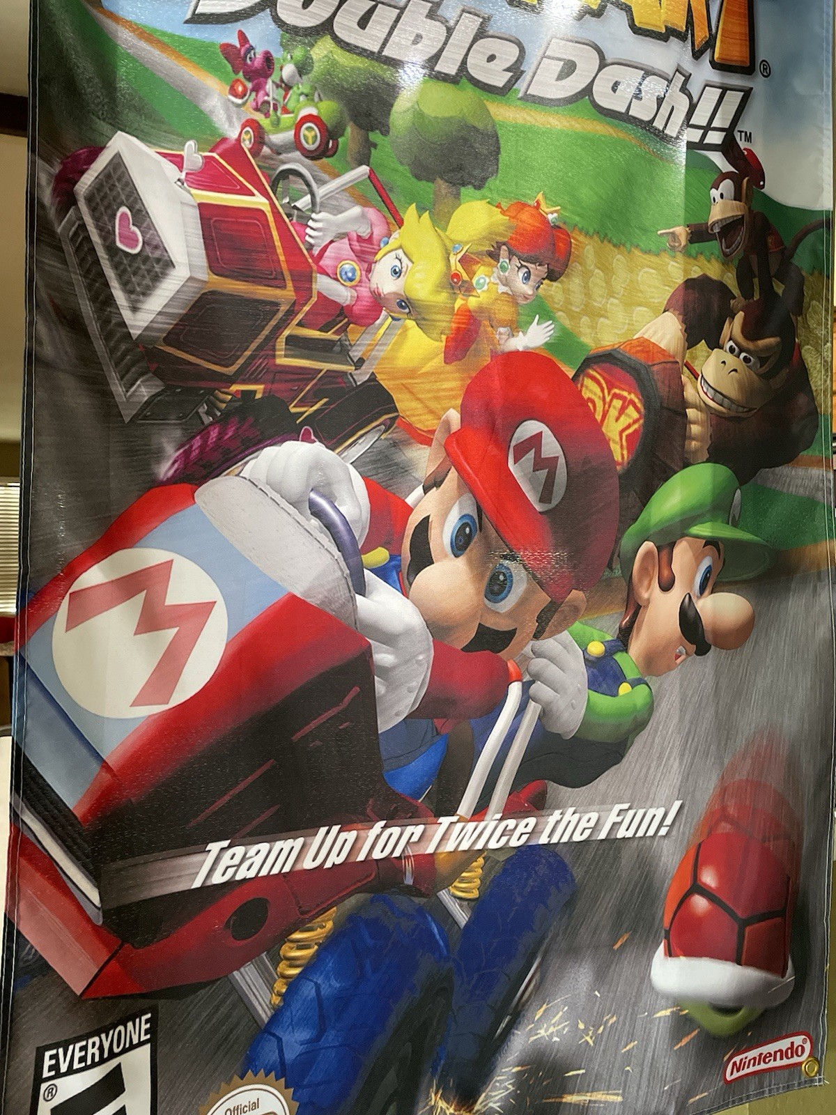 Mario Kart Double Dash 5ft Flag Nintendo Gamecube 2003 Banner Poster